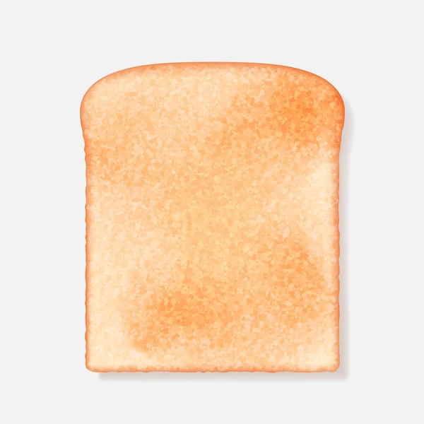 Pan Tostado Rodajas Aislado Sobre Fondo Blanco Pedazo Pan Blanco — Vector de stock