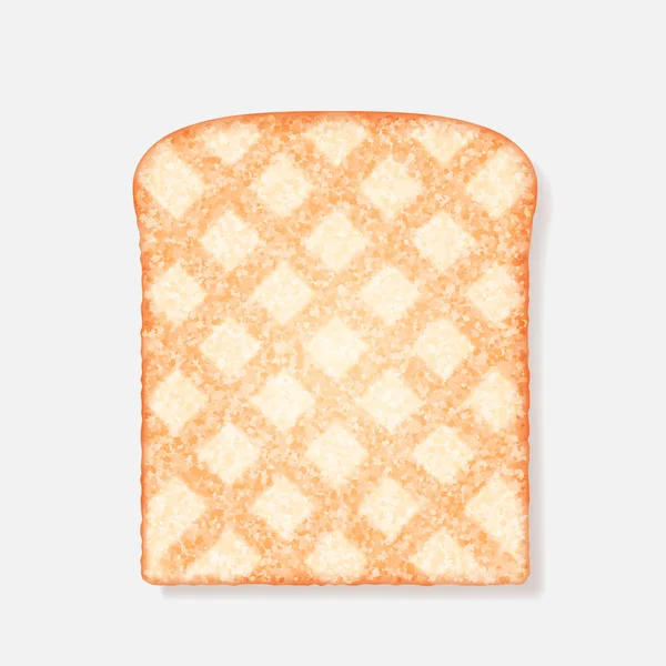 Реально Нарізаний Хлібний Тост Шматочок Цільного Пшеничного Білого Хліба Хлібобулочні — стоковий вектор
