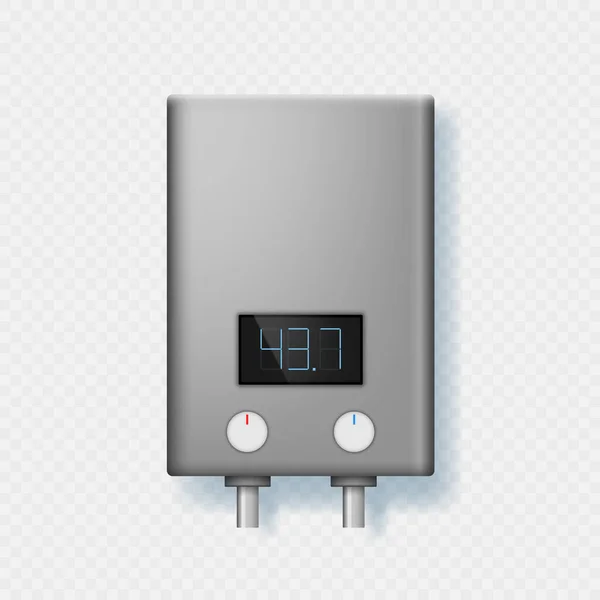 Scaldabagno Elettrico Gas Realistico Caldaia Mockup Delle Apparecchiature Clima Dell — Vettoriale Stock