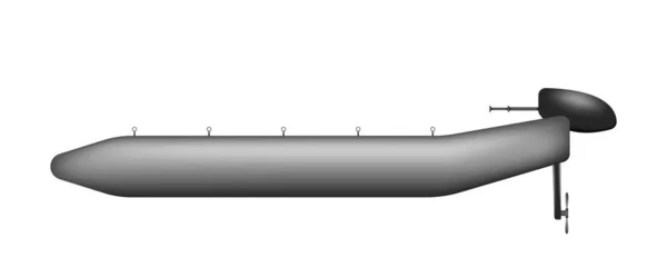 Bateau Gonflable Avec Moteur Réaliste Navire Maritime Avec Moteur Pour — Image vectorielle