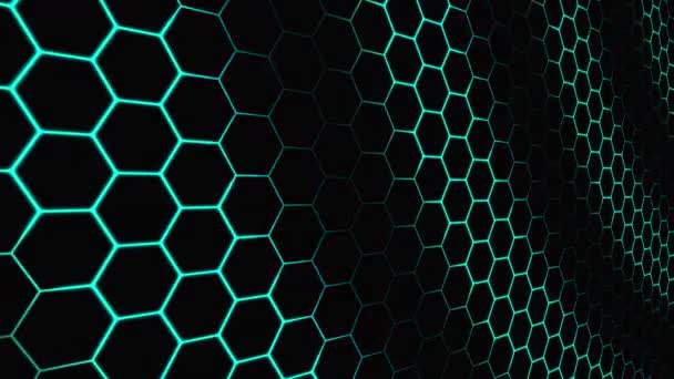 Hi-Tech-Hintergrund von Hexagon — Stockvideo