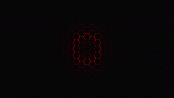 Hexagon raster futuristisch oppervlak. — Stockvideo