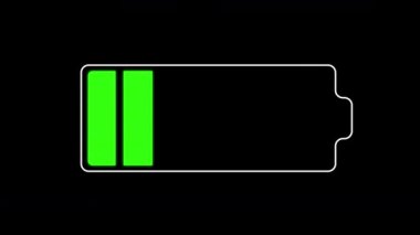 Charged and discharged battery level indicator