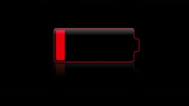 Battery charging indicator level.