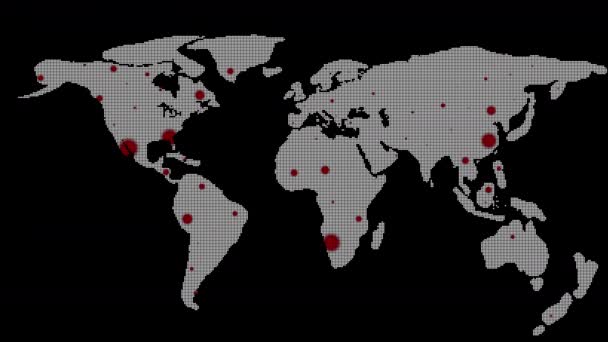 Coronavirus world map — Stock Video