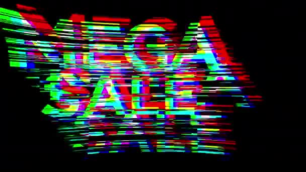 Zwarte vrijdag Mega Sales — Stockvideo