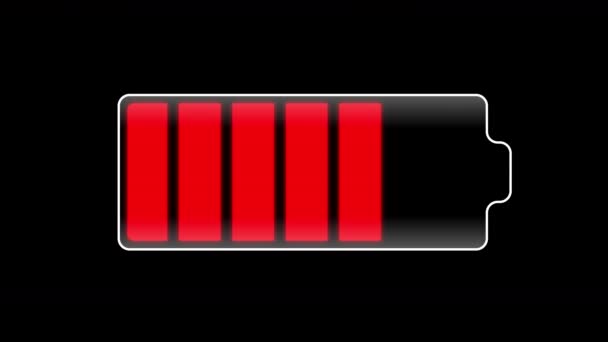 Battery charging level indicator — Stock Video