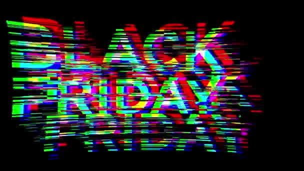 Black-Friday-Text mit Pannen-Effekt — Stockvideo