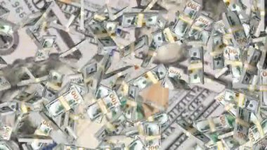 Yukardan yığınla dolar düşüyor.