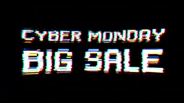 Cyber maandag grote verkoop — Stockvideo