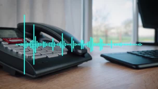 Espectro de áudio de fala telefone. — Vídeo de Stock