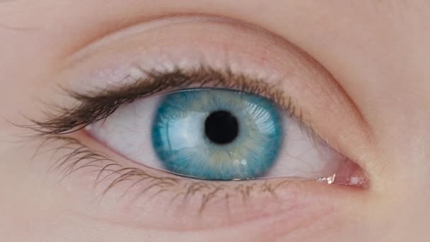 Child eye close up view — стоковое видео