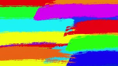 Fırça darbeleri. Dikey ve yatay mürekkep değişimi, kusursuz döngü animasyonu. Renkli fırça darbeleri.