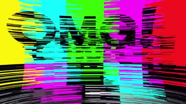 Üzerinde Omg Yazan Bir Sinyal Ekranı Yok Renk Testi Kalibrasyon — Stok video