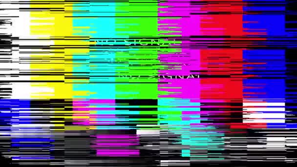 Sinyal Teknik Bir Sorun Değil Analog Smpte Renk Testi Kalibrasyon — Stok video