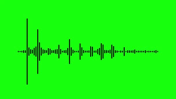 Geluidsgolf Frequentie Spraakgeluidsspectrum Chromakey Achtergrond Naadloze Loopbare Animatie — Stockvideo