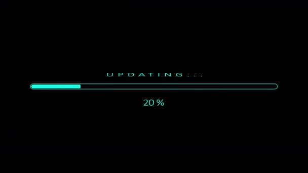 Updating Status Bar Status Bar Indicator 100 Increasing Percentage — Video