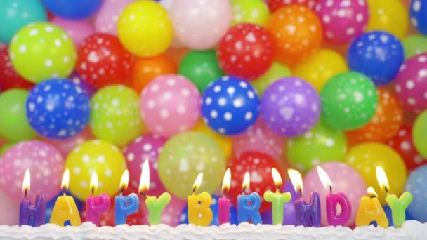 Blow Out Happy Birthday Candles Wish Come True — Wideo stockowe