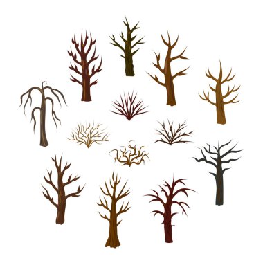 Kışın ve sonbahar mevsiminde yapraksız ağaçlar ve çalılarla kurulur..