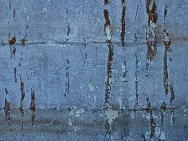 rusty texture of a metal light surface with a relief of scratches and rust spots, an abstract old street textured surface with an empty copy space, a fragment of a metal product with rust streaks
