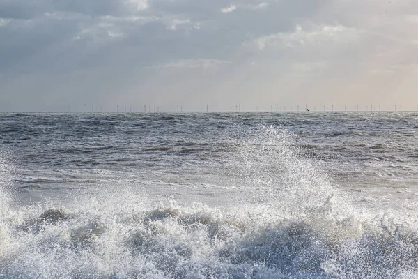 Dívat Moře Brighton Větrného Dne — Stock fotografie