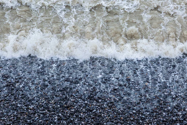 Межа Водою Піщаному Пляжі — стокове фото