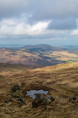 Place Fell 'den Cumbrian dağlarına bakıyorum.