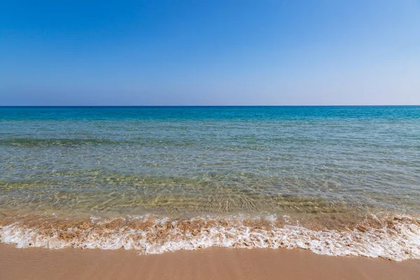 Kilátás Tiszta Óceánra Aranyparton Karpaz Félszigeten Cipruson — Stock Fotó