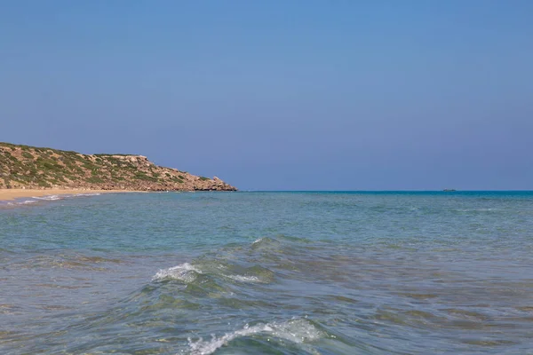 Widok Golden Beach Wzdłuż Półwyspu Karpas Cyprze — Zdjęcie stockowe