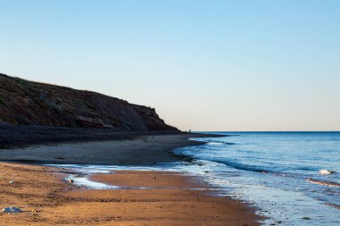 Looking along the beach at Brook Chine, on the Isle of Wight