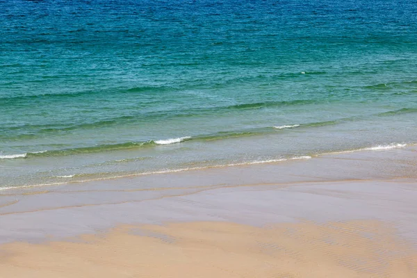 Looking White Sand Turquoise Water Sennen Beach Cornish Coast — Stock fotografie