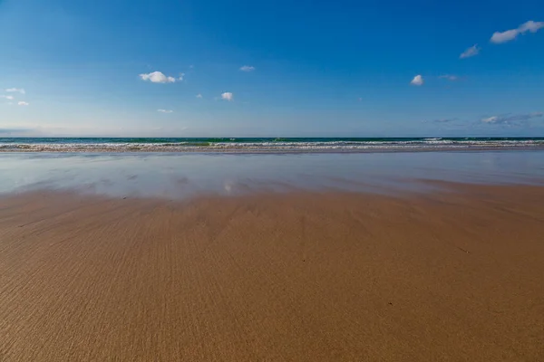 Affacciato Sulla Spiaggia Sabbia Dorata Perranporth Sulla Costa Nord Della — Foto Stock