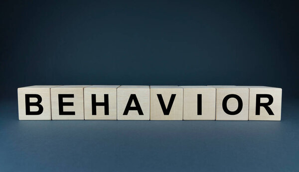 Behavior - word on cubes. Business, psychology and behavior concept.