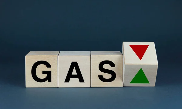 Precio Del Gas Los Cubos Forman Expresión Precio Para Gas —  Fotos de Stock