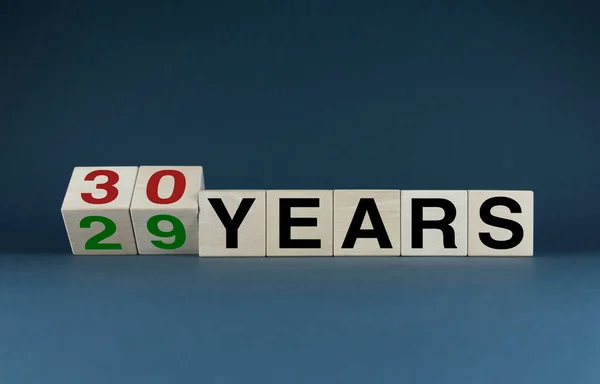 Years Years Cubes Form Words Years Years Anniversary Age Birthday — Stock fotografie