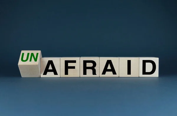 Afraid Afraid Cubes Form Words Afraid Afraid Concept Business Lifestyle — Foto de Stock