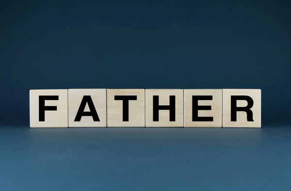 Father Cubes Form Word Father Concept Parent Fathers Day — Fotografia de Stock