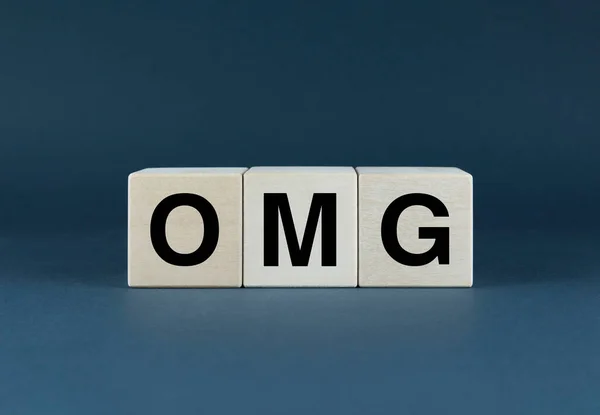 Omg Cubes Form Word Omg Concept Word Omg God Expression — Photo