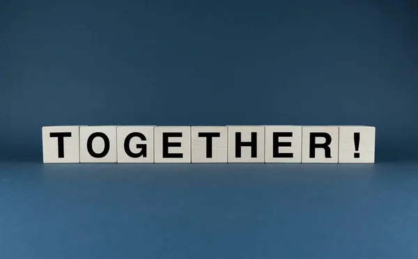 Together Cubes Form Word Together Broad Concept Word Together Used — Stock fotografie