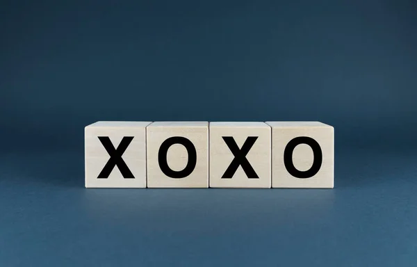 Xoxo Cubes Form Word Xoxo Xoxo Concept Hugs Kisses — Foto de Stock