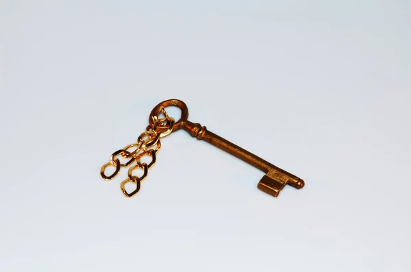 오래 된 황금 열쇠 — 스톡 사진