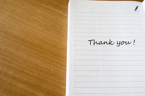 Pisania podziękowanie — Zdjęcie stockowe