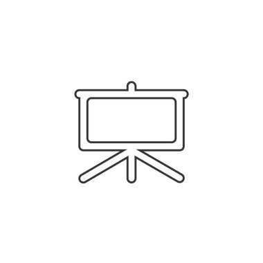 sunum tahtası vektör simgesi iş ve okul