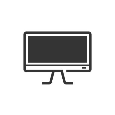 Bilgisayar masaüstü simgesi için mointor ekran vektör simgesi