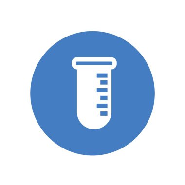 Test tüpü laboratuvar ekipmanları vektör ikonu bilimi