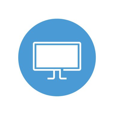 Film web sitesi ve grafik tasarım simgesi için TV televizyon vektör simgesi ekranı