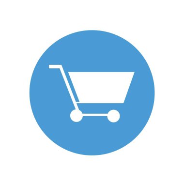 Alışveriş tramvayı vektör simgesi arabası