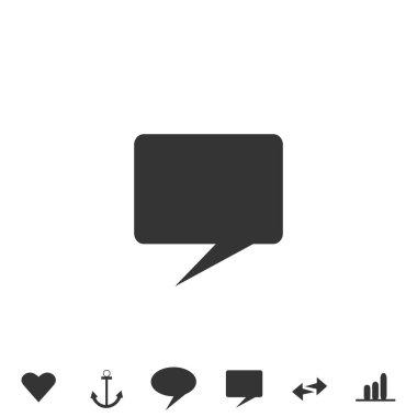 sohbet balonu iletişim vektörü simgesi