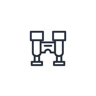 Web sitesi ve grafik tasarımı için dürbün simgesi vektör çizimi