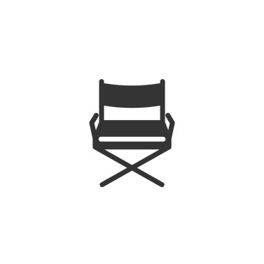 sandalye ikon vektör çizimi tasarımı